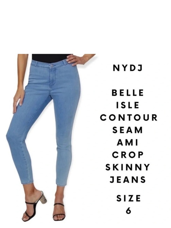 NYDJ Denim - NYDJ light wash Skinny Jeans slimming lift tuck technology contour ami crop sz 6